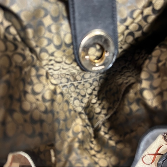 Coach Madison Carlyle Black Leather Slouch Shoulder Bag Turnlock | 32221 - Picture 13 of 15